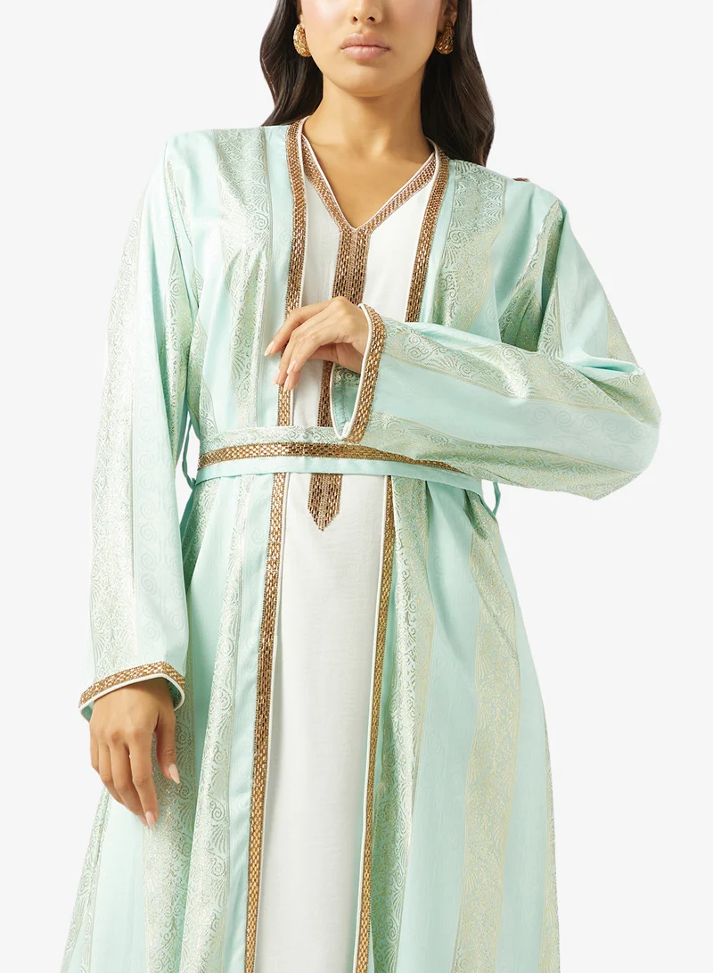 Arabian Closet  LADIES ABAYA 2 PIECE WITH BELT for Women | Best Price UAE